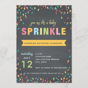 Baby Sprinkle Shower-uitnodiging in meerdere kleur Kaart