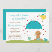 Baby Sprinkle Shower-uitnodiging Kaart (Voorkant / Achterkant)