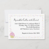 Baby Sprinkle Shower-uitnodiging met roze cake Kaart (Voorkant)