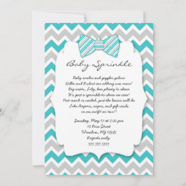 Baby Sprinkle Turquoise gray Bow stropdas baby sho Kaart