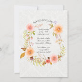 Baby Sprinkle Typografie Waterverf Floral Wreath Kaart (Achterkant)