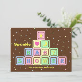 Baby Sprinkle Uitnodiging Geslacht Neutrale Douche (Staand voorkant)