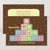 Baby Sprinkle Uitnodiging Geslacht Neutrale Douche (Voorkant / Achterkant)