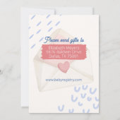 Baby Sprinkle Uitnodiging per Post (Achterkant)