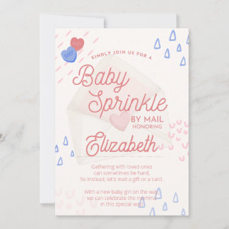 Baby Sprinkle Uitnodiging per Post