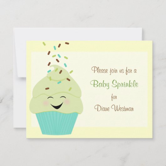 Baby Sprinkle Uitnodiging tot neutraal geslachtsli (Voorkant)
