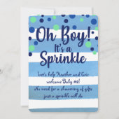 Baby Sprinkle - Uitnodiging voor baby jongen (Voorkant)