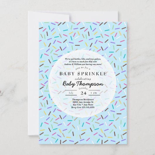 Baby Sprinkle Uitnodigingen (Voorkant)