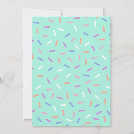 Baby Sprinkle-uitnodigingen Kaart (Achterkant)