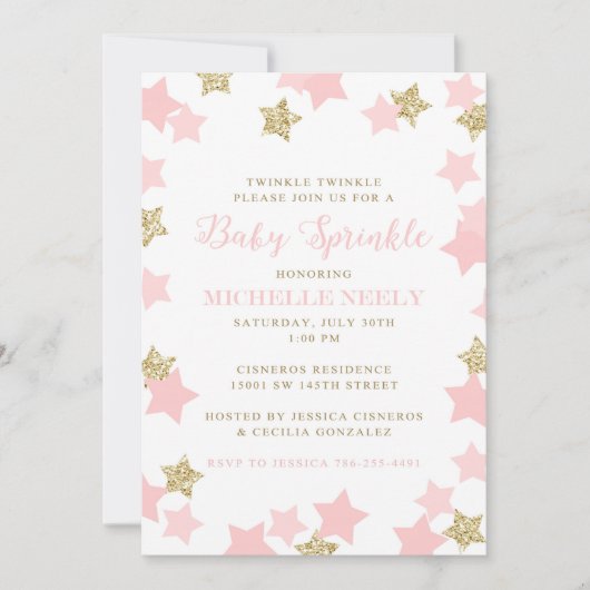 Baby Sprinkle-uitnodigingen voor Jessica Kaart (Voorkant)