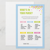 Baby Sprinkle Wat zit er in je Purse Game - Blauw (Voorkant / Achterkant)