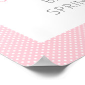 Baby Sprinkle Welkomstbord - meisjeslijn Poster (Hoek)