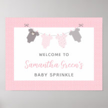 Baby Sprinkle Welkomstbord - meisjeslijn