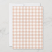 Baby Sprinkle Wildflower Neutrale Gingham Kaart (Achterkant)