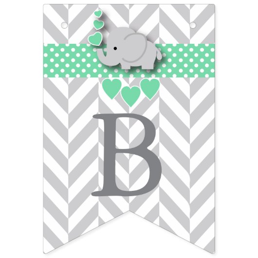 Baby Sprinkle, witte grijze olifant Vlaggetjes (Tweede vlag)