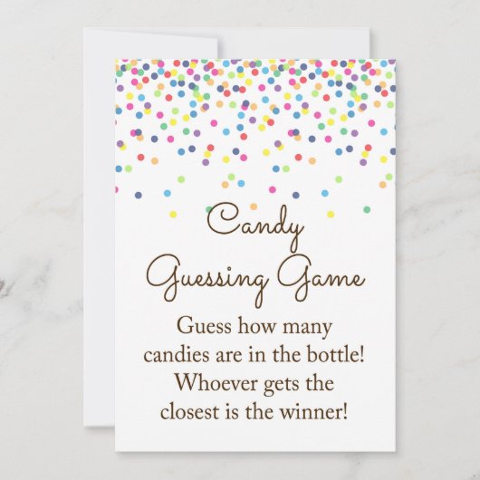 Baby Sprinkled Baby shower Spel Teken Grootte 5x7" Kaart (Voorkant)