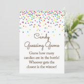 Baby Sprinkled Baby shower Spel Teken Grootte 5x7" Kaart (Staand voorkant)