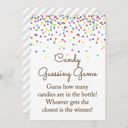 Baby Sprinkled Baby shower Spel Teken Grootte 5x7" Kaart (Voorkant / Achterkant)