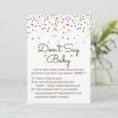 Baby Sprinkled Baby shower Spel Teken Grootte 5x7" Kaart (Staand voorkant)