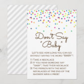 Baby Sprinkled Baby shower Spel Teken Grootte 5x7" Kaart (Voorkant / Achterkant)