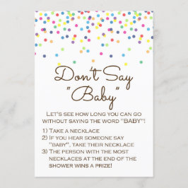Baby Sprinkled Baby shower Spel Teken Grootte 5x7" Kaart