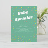 Baby sprinklefeestje kaart (Staand voorkant)
