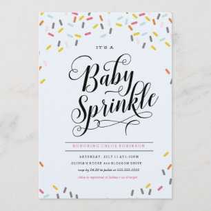 BABY SPRINKLES CONFETTI INVITATIE KAART