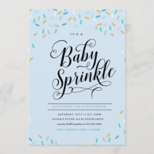 BABY SPRINKLES CONFETTI INVITATIE KAART