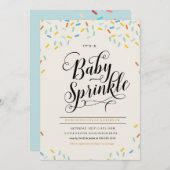 BABY SPRINKLES CONFETTI INVITATIE KAART (Voorkant / Achterkant)