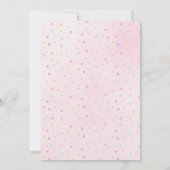 Baby Sprinkles Pastel Regenboog Baby Shower Kaart (Achterkant)