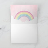 Baby Sprinkles Pastel Regenboog Dank u kaart (Binnen)