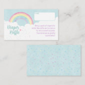 Baby Sprinkles Pastel Regenboog Luier Raffle Kaart (Voorkant / Achterkant)