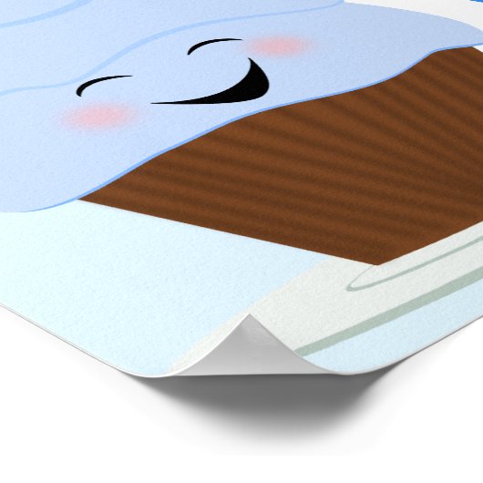 Baby sprintbanner in vervagen poster (Hoek)