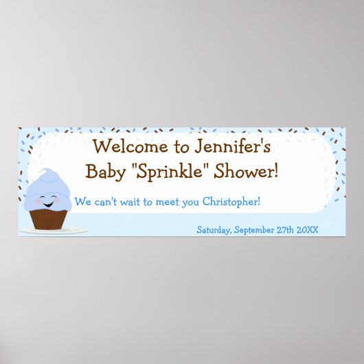 Baby sprintbanner in vervagen poster (Voorkant)