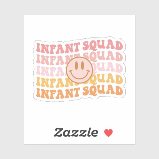 Baby Squad, Baby-leraar, dagdocent Sticker (Vel)
