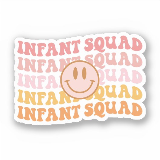 Baby Squad, Baby-leraar, dagdocent Sticker (Voorkant)