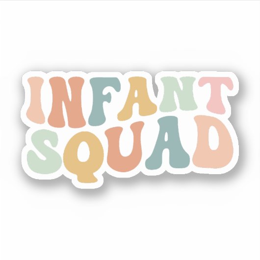 Baby Squad, Baby-leraar, dagdocent Sticker (Voorkant)