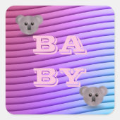 BABY SQUARE STICKER (Voorkant)
