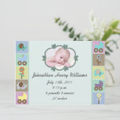 Baby Squares Baby Aankondiging (Staand voorkant)