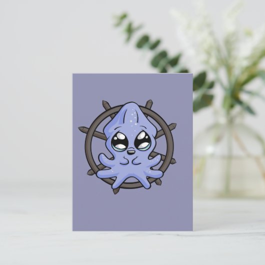 Baby Squid Wheel! Briefkaart (Staand voorkant)