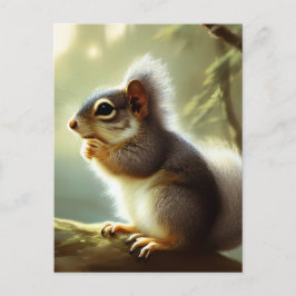 Baby Squirrel Wildlife Portret Briefkaart