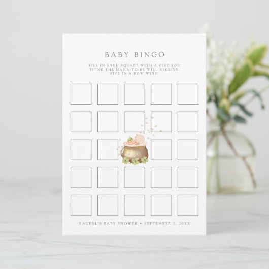 baby st patrick baby shower bingo card kaart (Staand voorkant)