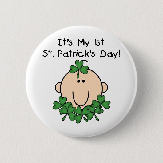 Baby St. Patrick's Day Buttonnen Ronde Button 5,7 Cm (Voorkant)