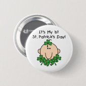 Baby St. Patrick's Day Buttonnen Ronde Button 5,7 Cm (Voorkant /achterkant)