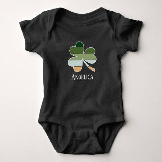 Baby St. Patrick's Day Lucky Irish Shamrock Romper (Voorkant)