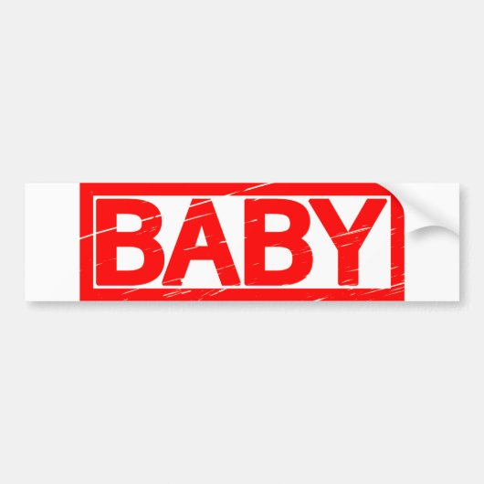 Baby Stamp Bumpersticker (Voorkant)