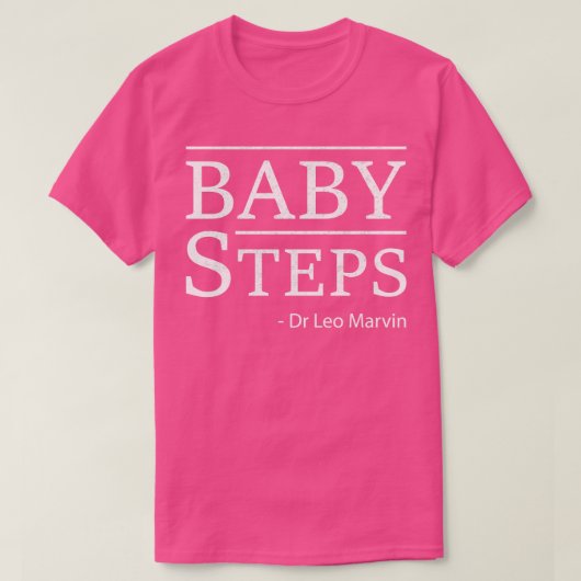 Baby stappen boek van Dr. Leo Marvin T-shirt (Design voorkant)