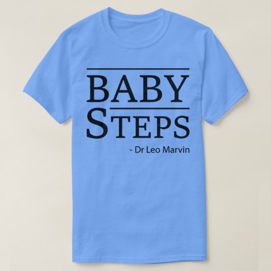 Baby stappen boek van Dr. Leo Marvin V2 T-shirt (Design voorkant)