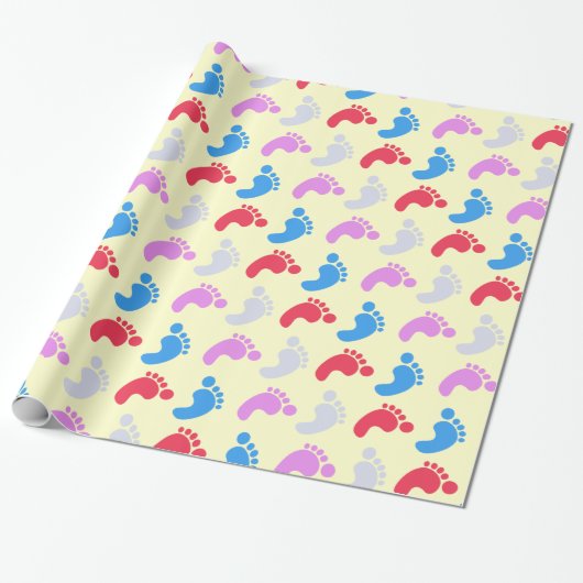 Baby Stappen Cadeaupapier (Uitgerold)
