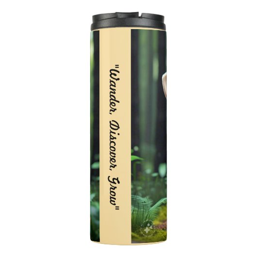 baby stappen in de woestijn thermosbeker (Achterkant)